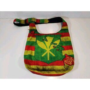 Robin Ruth Hawaiian Crossbody Shoulder Sling Bag Large Aloha Rastafari 15x13x5